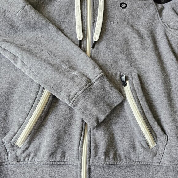 Jack Jones Men's Clay Sweat Grey Zip up Hoodie, S, 4 Front Pocket (2 Zip) - Picture 12 of 13